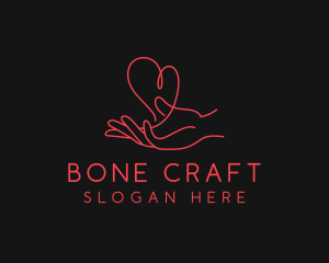 Hand Heart Care logo design