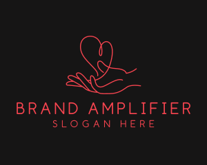 Hand Heart Care logo design