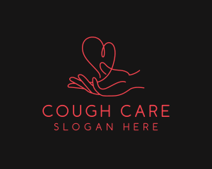 Hand Heart Care logo design