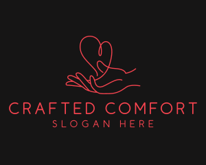 Hand Heart Care logo design