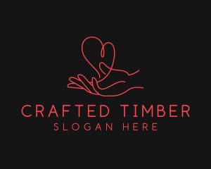 Hand Heart Care logo design