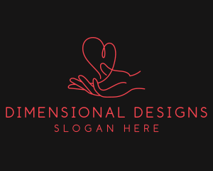 Hand Heart Care logo design