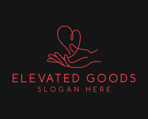 Hand Heart Care logo design