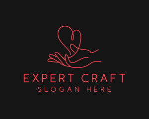 Hand Heart Care logo design