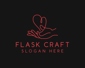 Hand Heart Care logo design