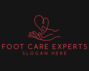 Hand Heart Care logo design