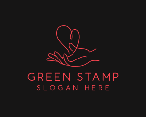 Hand Heart Care logo design