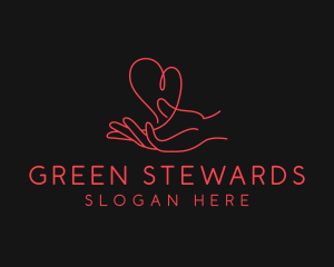 Hand Heart Care logo design