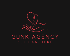 Hand Heart Care logo design