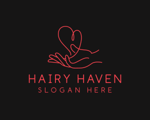 Hand Heart Care logo design