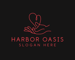 Hand Heart Care logo design