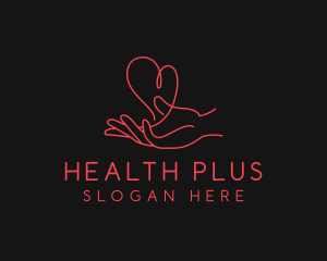 Hand Heart Care logo design