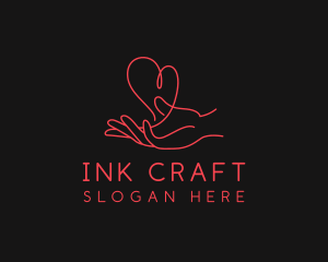 Hand Heart Care logo design