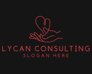 Hand Heart Care logo design