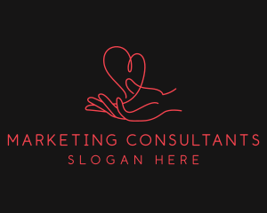 Hand Heart Care logo design