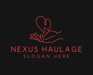 Hand Heart Care logo design