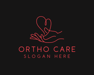 Hand Heart Care logo design