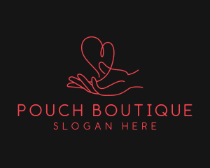 Hand Heart Care logo design