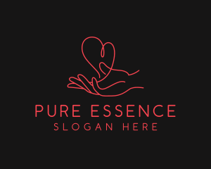 Hand Heart Care logo design