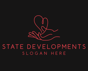 Hand Heart Care logo design