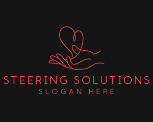 Hand Heart Care logo design