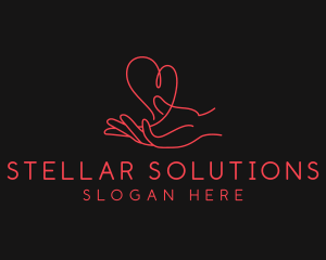 Hand Heart Care logo design