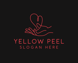 Hand Heart Care logo design