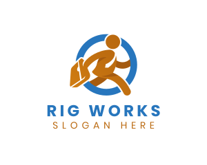 Employee Work Businessman logo design