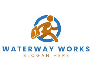 Employee Work Businessman logo design