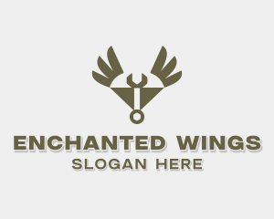 Mechanic Wings Handyman logo design