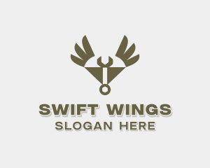 Mechanic Wings Handyman logo design