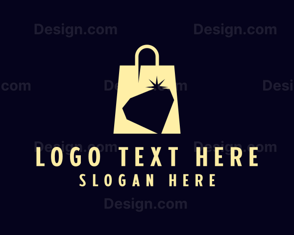 Jewelry Diamond Shopping Bag Logo