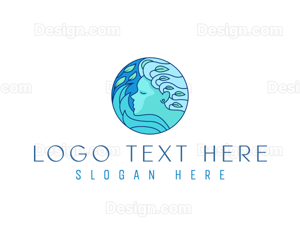 Woman Ocean Goddess Logo