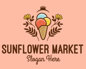 Flower Ice Cream  logo