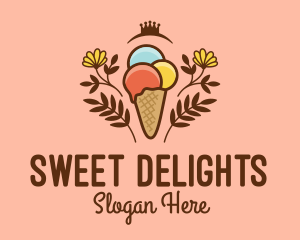 Flower Ice Cream  logo