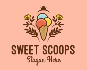 Flower Ice Cream  logo