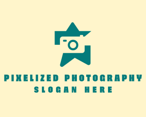 Green Camera Star  logo design