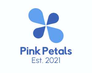 Water Drops Petals  logo design