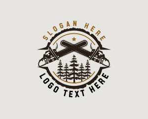 Chainsaw Woodwork Logging logo