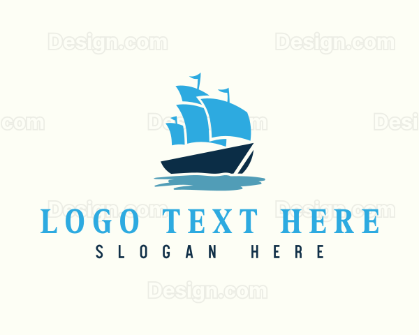 Sailboat Ocean Cruise Logo