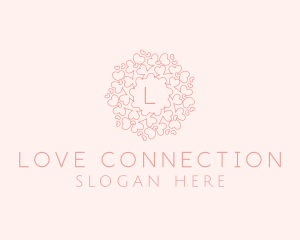 Love Hearts Valentine logo design