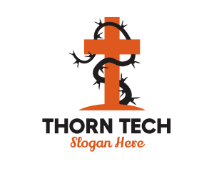 Cross Thorns Religion logo
