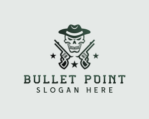 Cowboy Skull Gun logo design