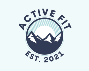 Alpine Mountain Peak logo design