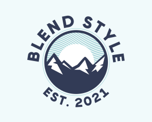 Alpine Mountain Peak logo design