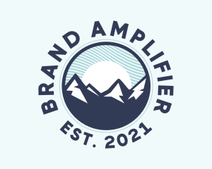 Alpine Mountain Peak logo design