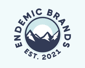 Alpine Mountain Peak logo design