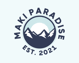 Alpine Mountain Peak logo design