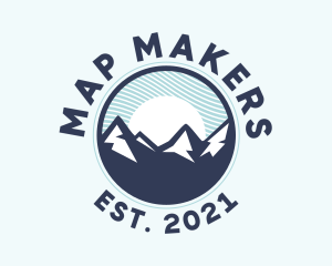 Alpine Mountain Peak logo design