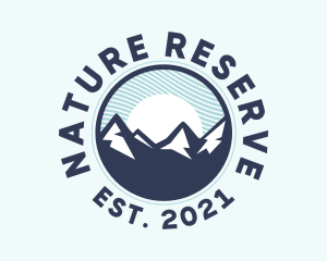 Alpine Mountain Peak logo design